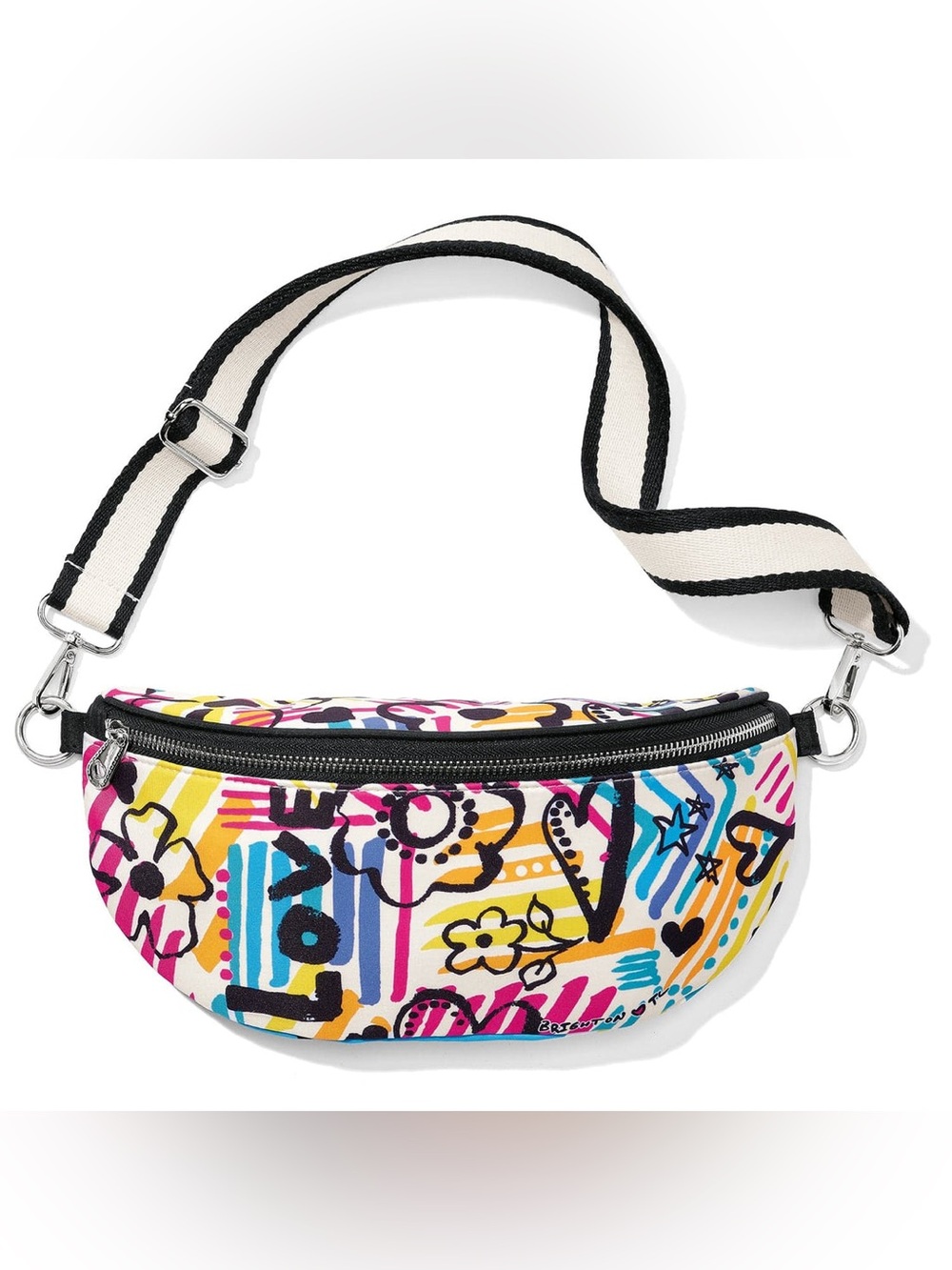 BRIGHTON GRAFFITI LOVE CROSSBODY BELT BAG
